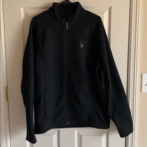 Never Worn. Men’s Spyder Ribbed Zip-Up Jacket